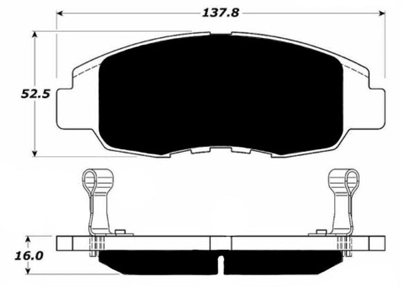 Porterfield Brake Pads for 1996 HONDA CIVIC Sedan LX A/T w/ABS