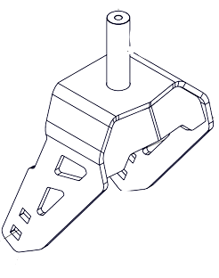 Ariens/Gravely Caster Fork OEM #05186559