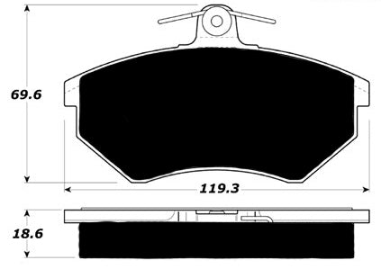 Porterfield Brake Pads for 1992 AUDI 80 Quattro DOHC 256mm Front Disc