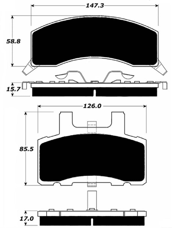 Porterfield Brake Pads for 1996 CHEVROLET C2500 2WD 13" Rear Drum