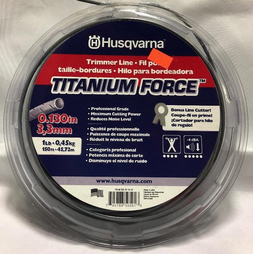 Husqvarna Titanium Force Trimmer Line .130×150′ #505031610