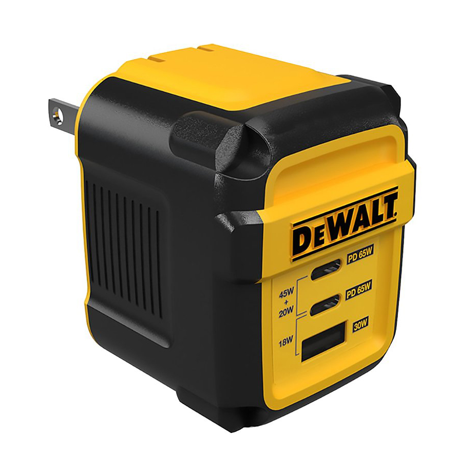 DeWalt 3-Port GaN Wall Charger for USB-C Devices, Laptops, Phones & Tablets 131-0869-DW2