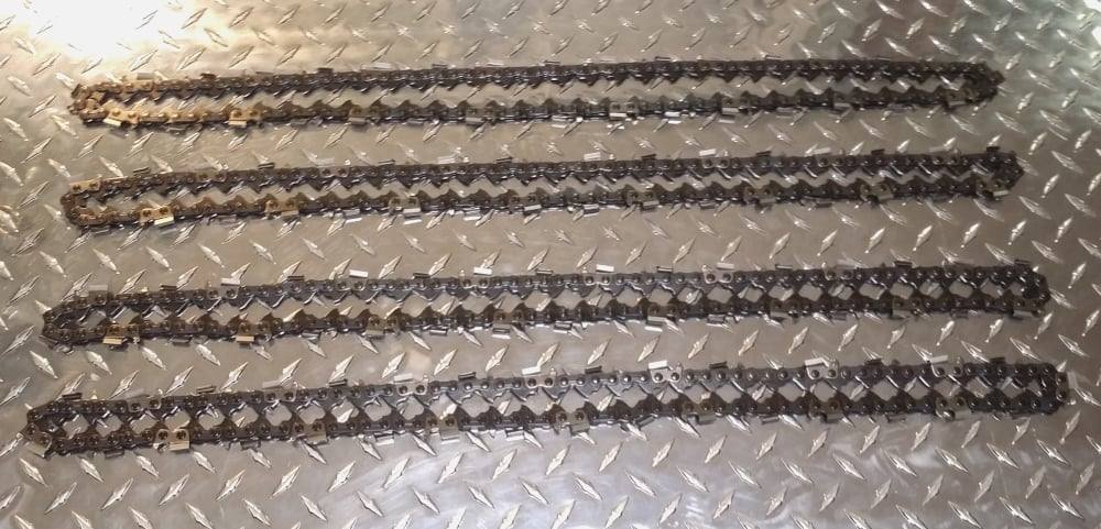 Four Oregon 20" Chisel Chains .063 Gauge 65 Drive Links
