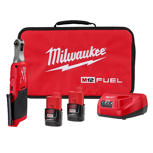 Milwaukee 2566-22 M12 FUEL 1/4 in. High Speed Ratchet Kit 450 RPM OEM #2566-22