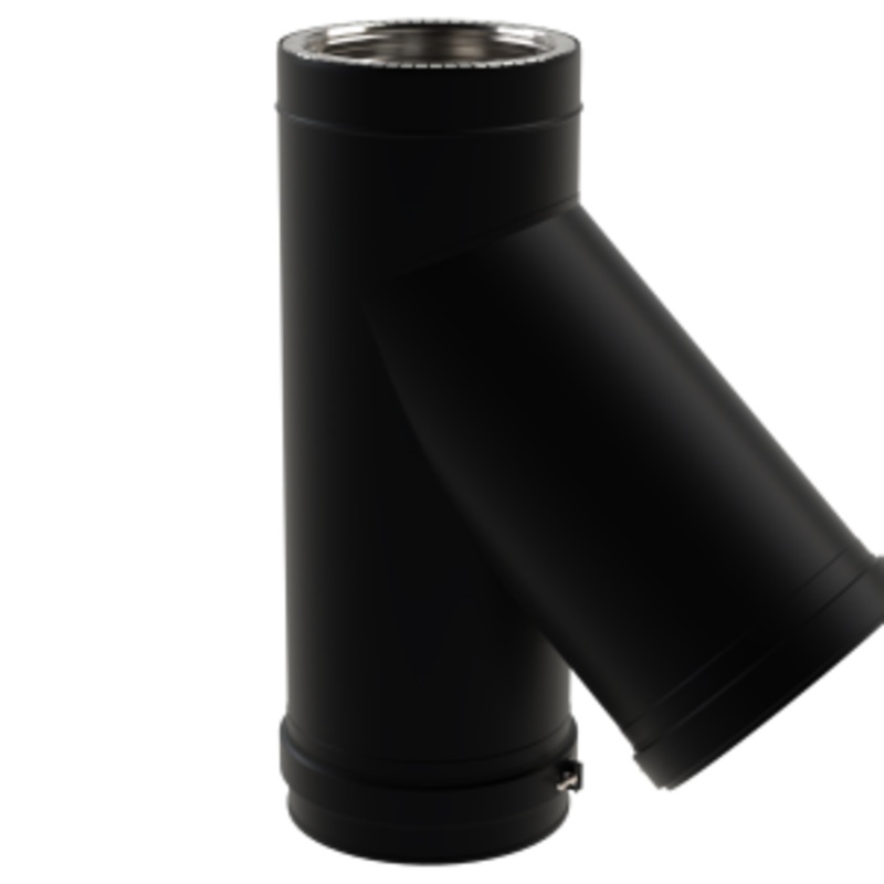 6″ (150mm) Twin Wall Flue Pipe 45 Degree Tee Box