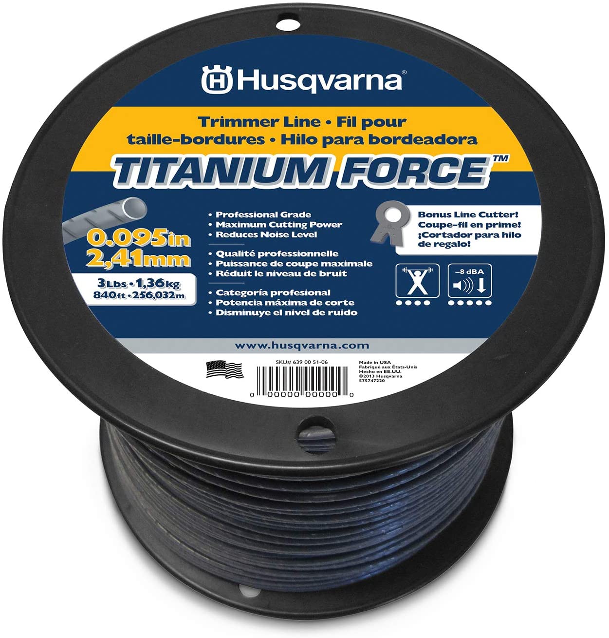 Husqvarna Titanium Force Trimmer Line .095×840′ #639005106