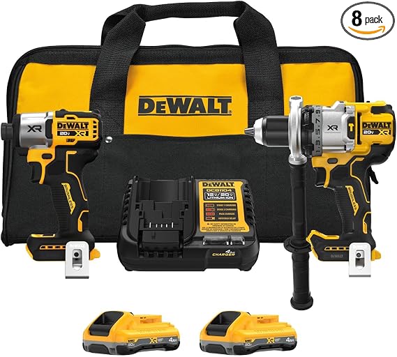 DEWALT DCK2101QQ2 20V MAX XR Brushless Hammer Drill & Impact Driver 2-Tool Combo Kit