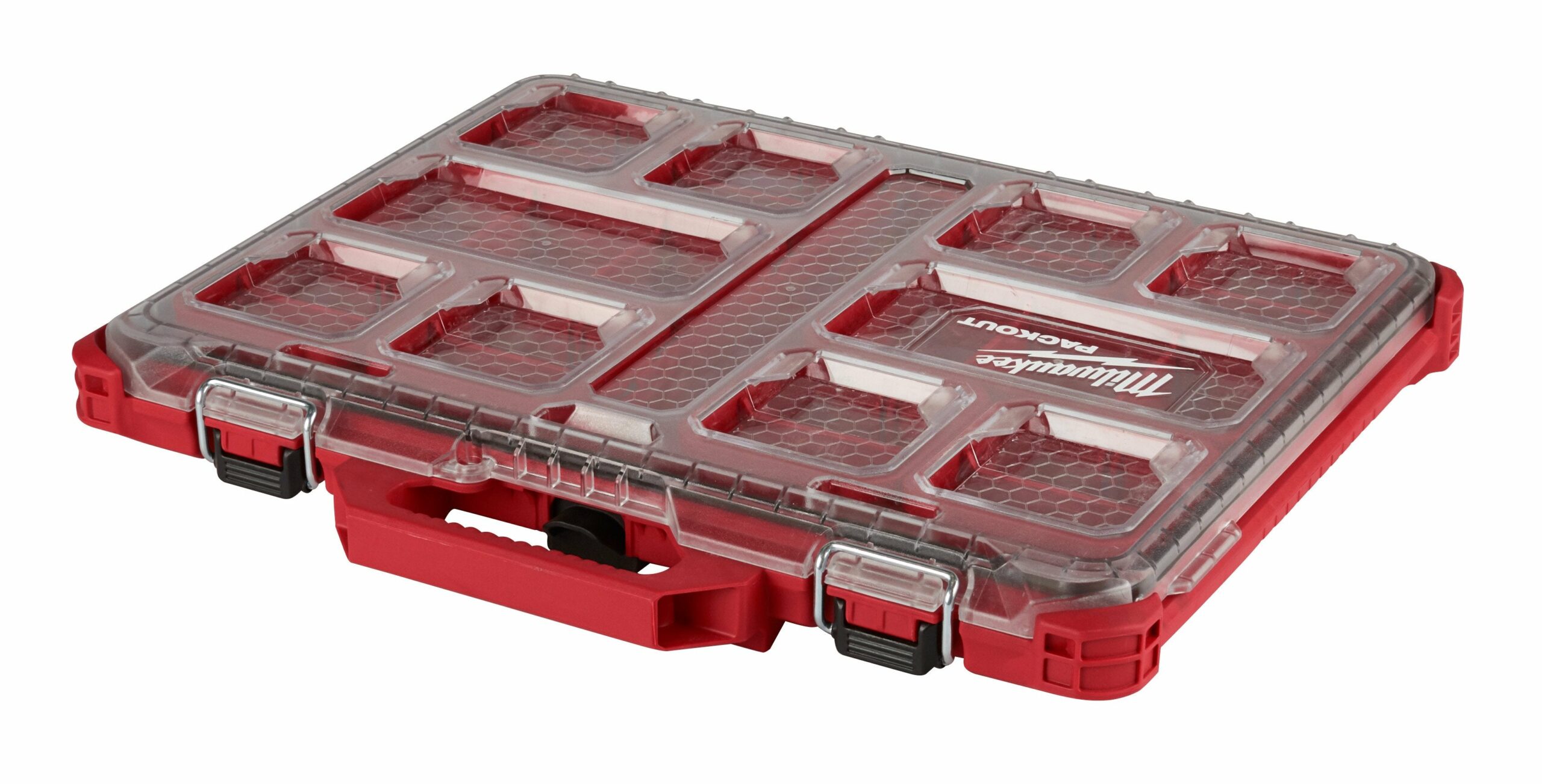 Milwaukee PACKOUT 20 in. 10-Compartment Organizer, 75 lb Capacity, IP65, Red