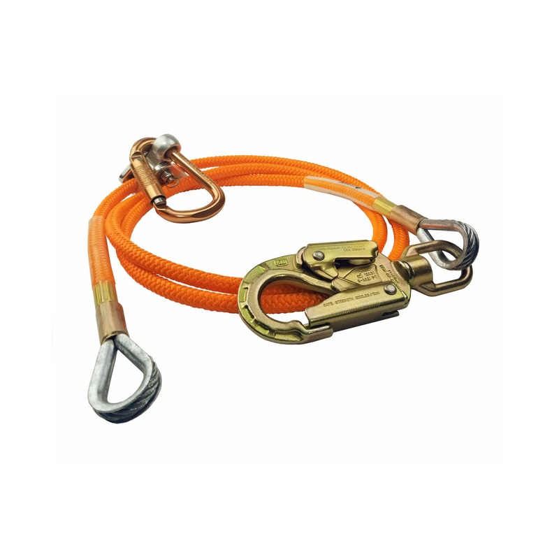 8′ WIRE CORE FLIP LINE KIT, INC BIG D CARABINER & ROPE GRAB