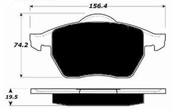 Porterfield Brake Pads for 1996 VOLKSWAGEN PASSAT GLX VR6