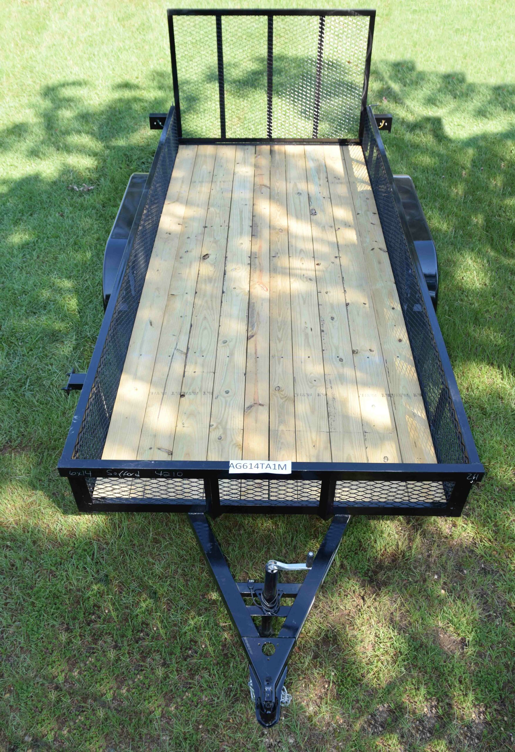 CA118 Caliber 6×14 Utility Trailer HD TA W/ Mesh Sides