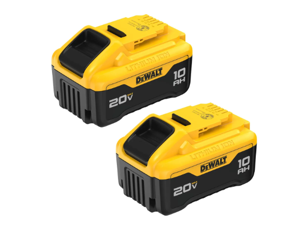 DeWalt DCB210-2 20V MAX XR 10 Ah Lithium-Ion Battery 2-Pack 1 Hr Charge
