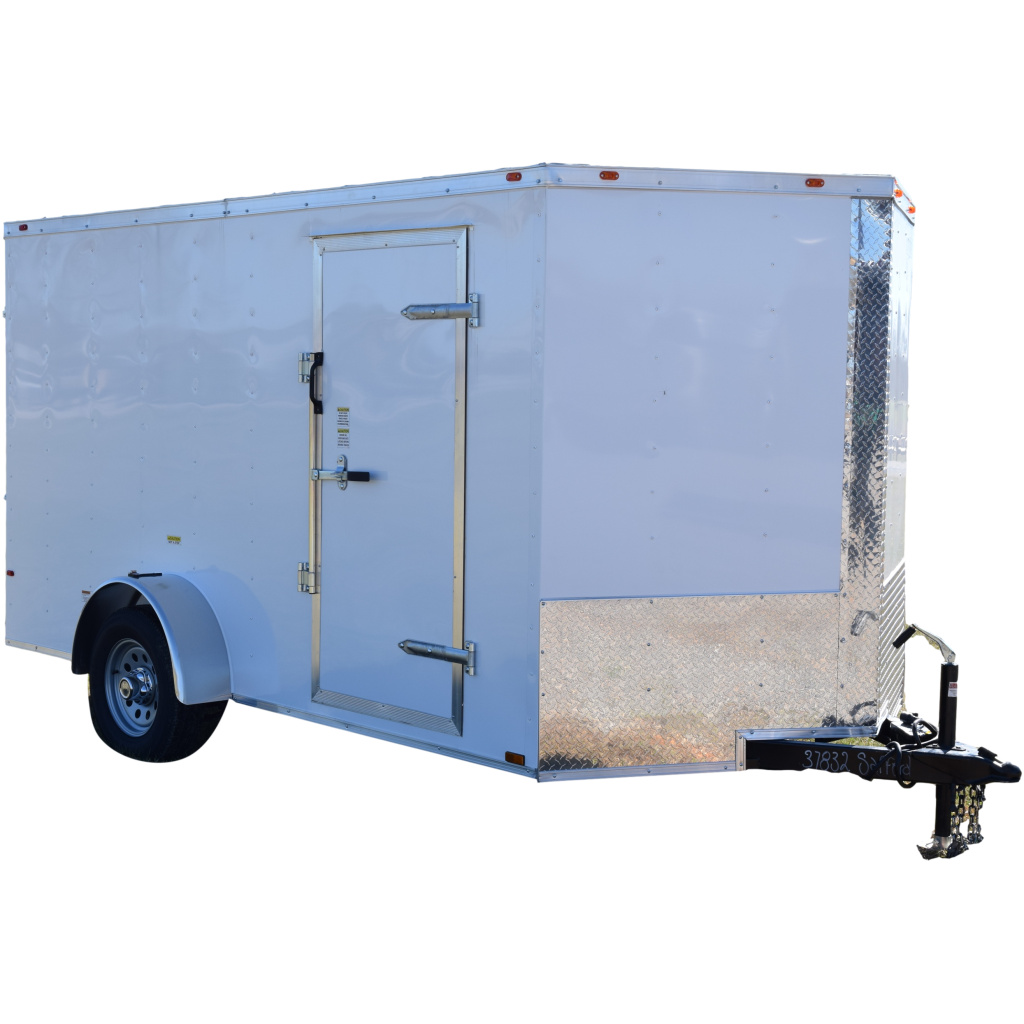 CY211 Cynergy 7×12 Enclosed Trailer SA White