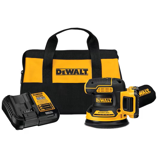 DeWalt 20V Max XR Brushless 5″ Cordless Variable-Speed Random Orbital Sander Kit #DCW210D1
