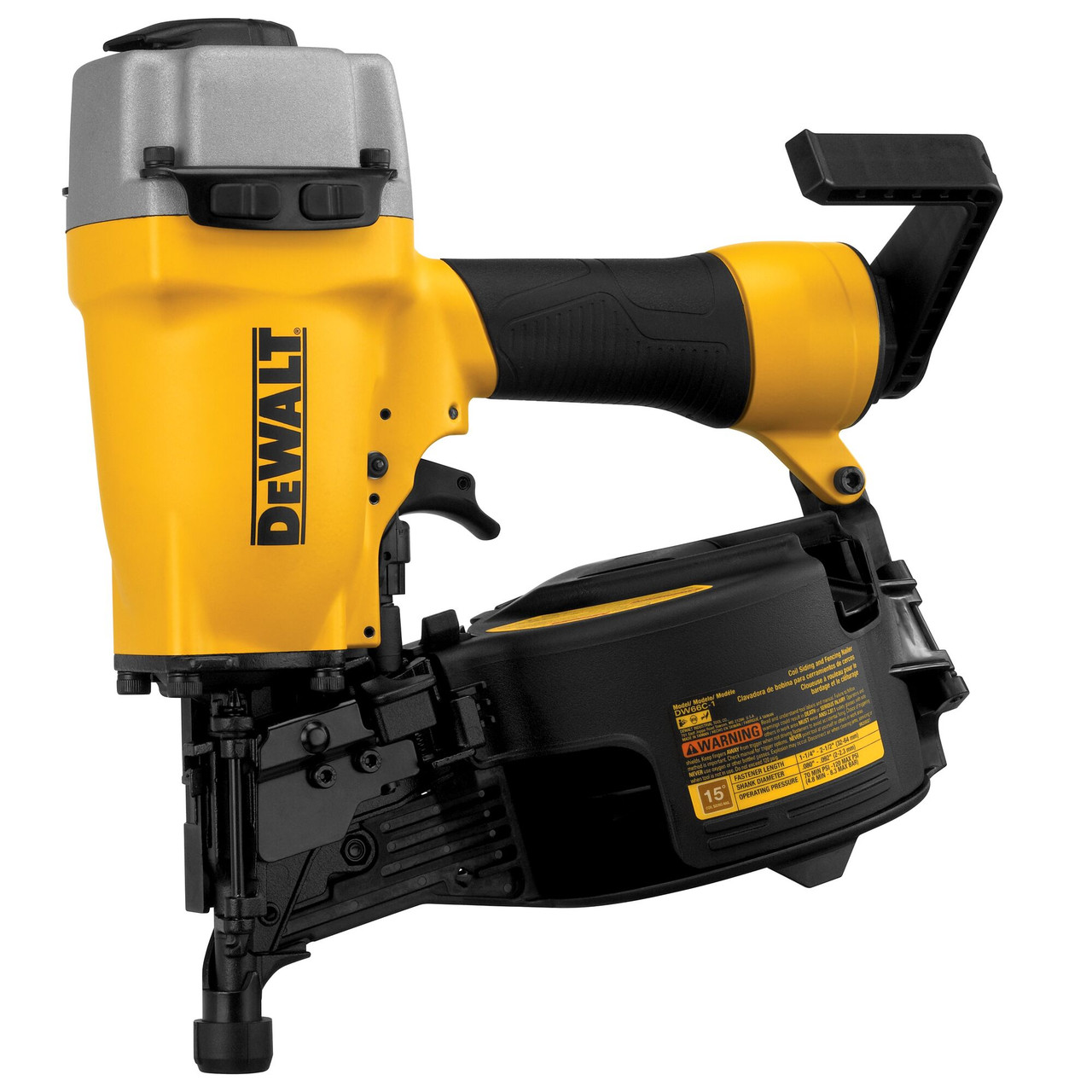 DEWALT DW66C-1 Pneumatic Coil Siding Nailer – 1-1/4 in. to 2-1/2 in. Nails #DW66C-1