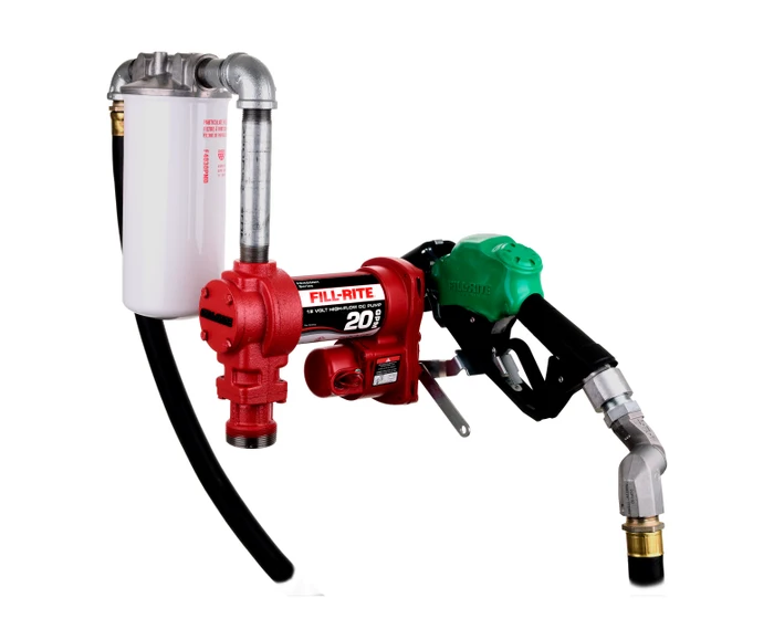 Fill-Rite 12V DC 20 GPM Fuel Transfer Pump W/ Nozzle, Filter & Swivel #FR4220HDSFQ