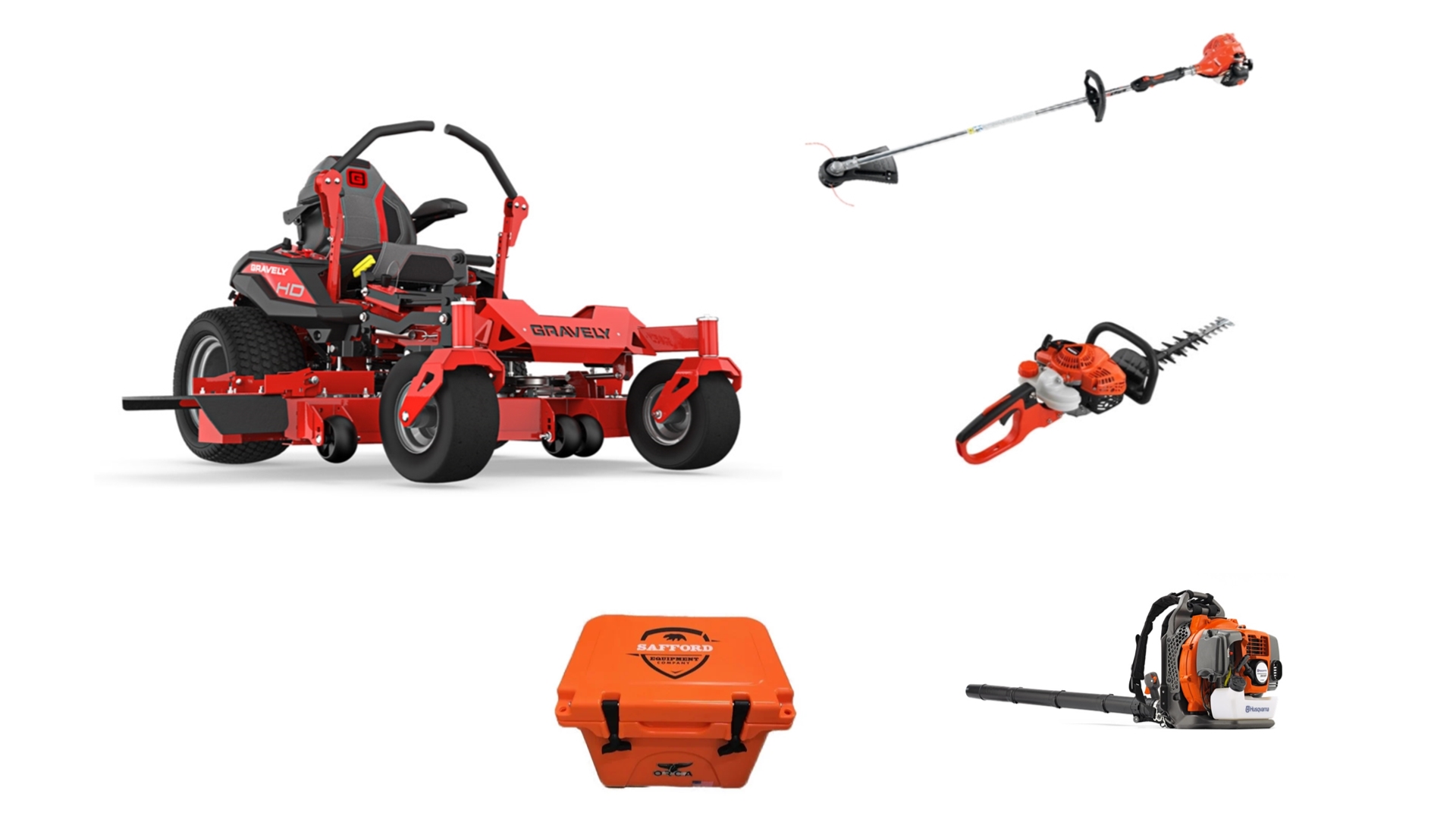 GE4210 Gravely Mower Bundle – ZT HD 44 Zero Turn 350BT Blower SRM-225 Trimmer