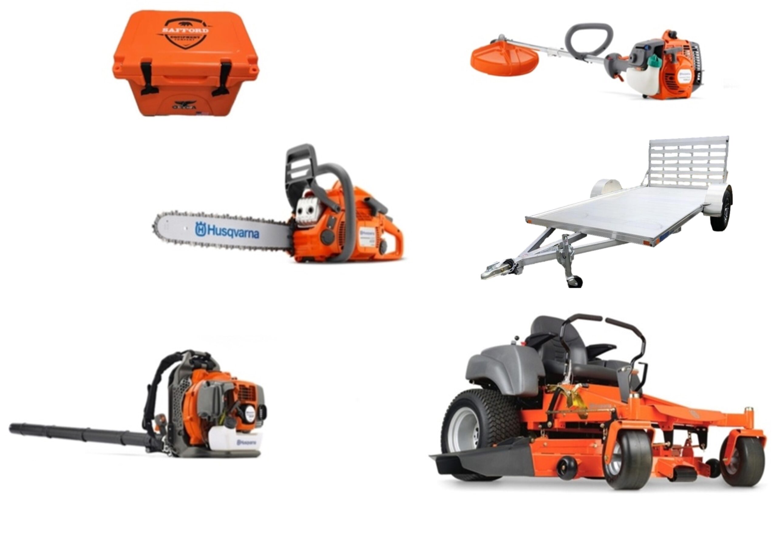 HH4132 Husqvarna Mower Bundle – MZ 61 Zero Turn 350BT Blower 7810ESA Trailer