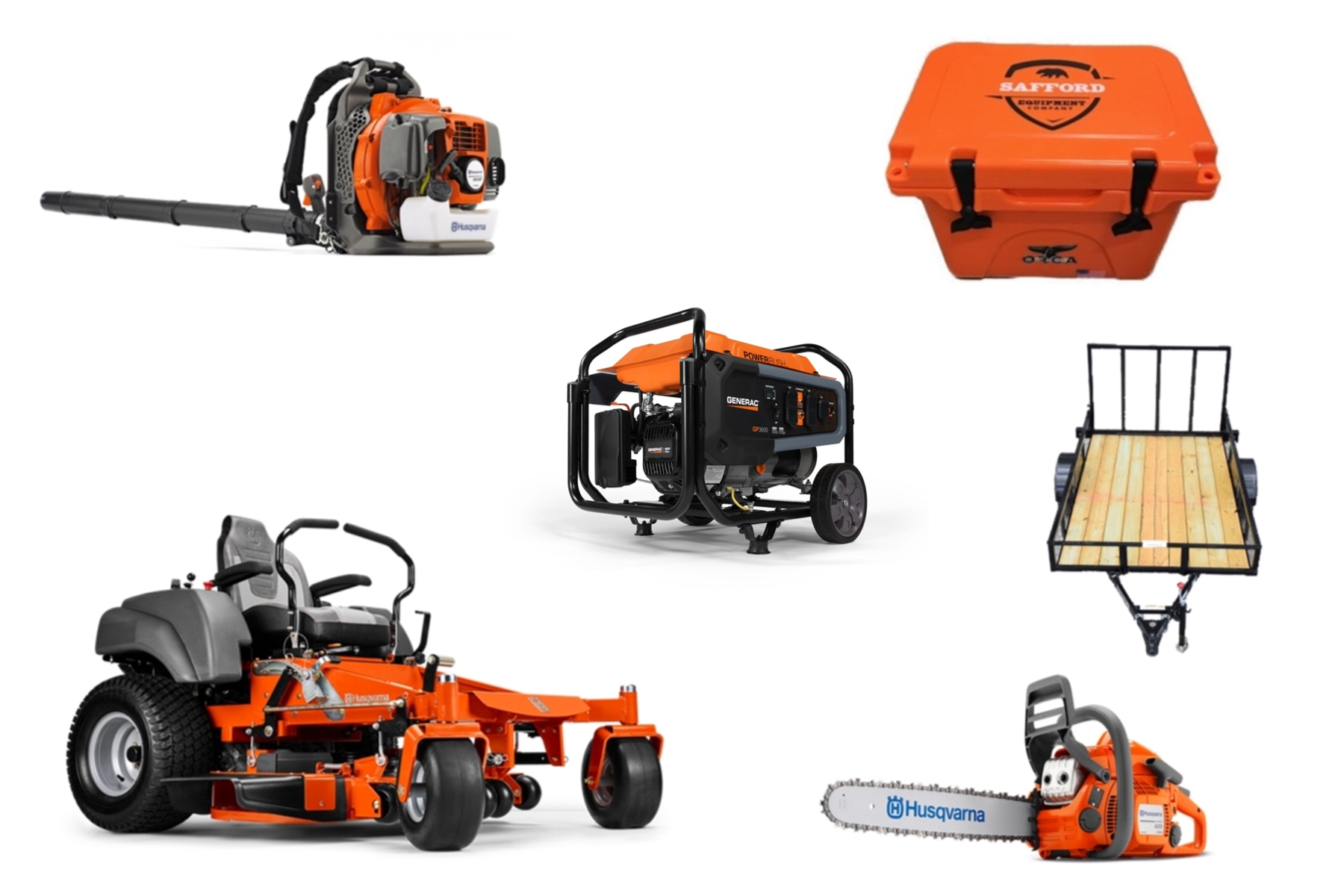 HH4149 Husqvarna Mower Bundle – MZ 54 Zero Turn 120II Chainsaw 7721 Generator