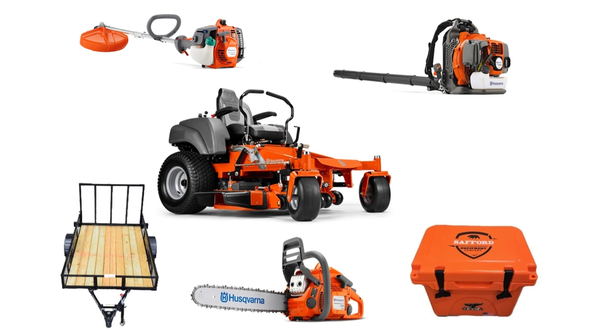 HH4150 Husqvarna Mower Bundle – MZ48 Zero Turn 350BT Blower 435e Chainsaw