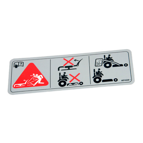 Hustler OEM 601624 DECAL DISCHARGE CHUTE Hustler Original Part