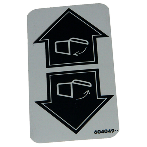 Hustler OEM 604049 DECAL HOPPER POSITION Hustler Original Part