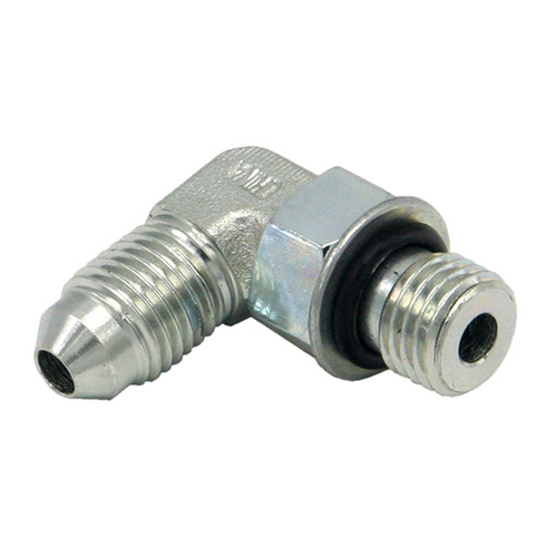 Hustler OEM 604133 FITTING 4 MALE O RING BOSS 4 MALE JIC 90 DEGREE Hustler Original Part