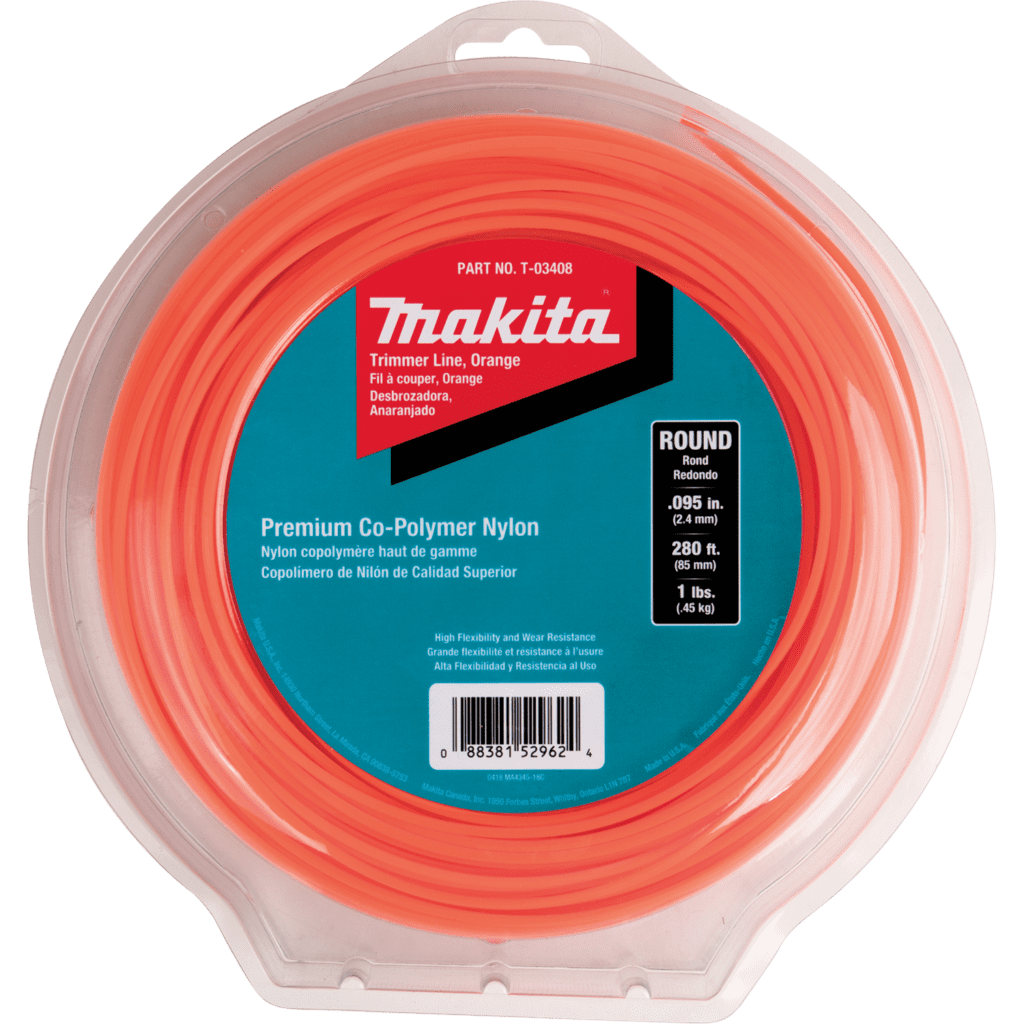 Makita Orange Round Trimmer Line .095×280′ #T-03408
