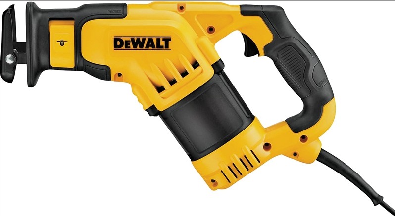 DEWALT DWE357 Corded Compact Reciprocating Saw – 12 Amp, Keyless Blade Change