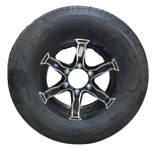 Aluma 15″ Black Liger Wheel and Tire #60-0001403