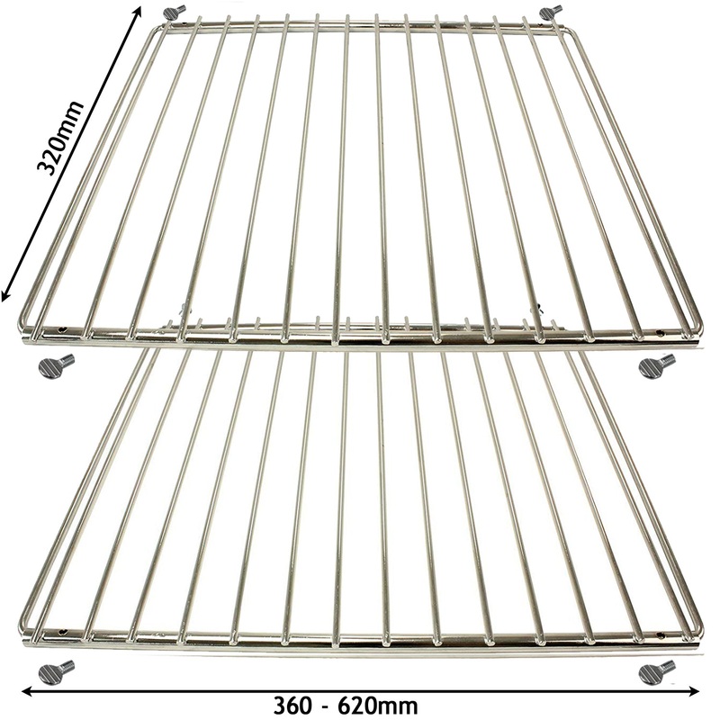 Adjustable Extendable Shelf for De’Longhi Oven Cooker (320 x 360-620mm, Pack of 2)