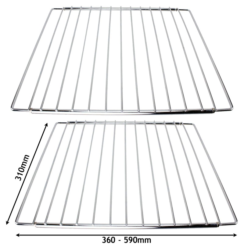 Adjustable Extendable Shelf for Diplomat Oven Cooker (310 x 360-590mm, Pack of 2)