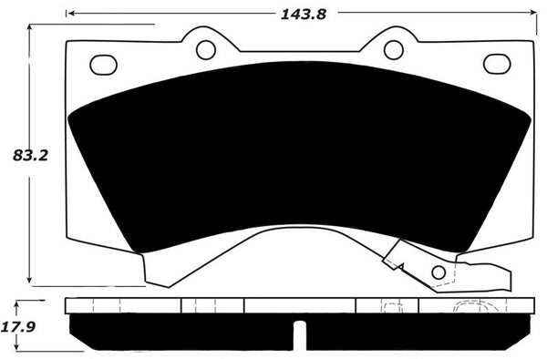 Porterfield Brake Pads for 2008 TOYOTA LANDCRUISER