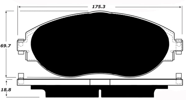 Porterfield Brake Pads for 2016 VOLKSWAGEN CC/Passat CC - 3.6L VR-6