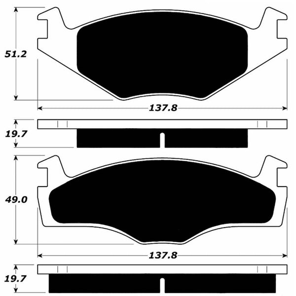Porterfield Brake Pads for 1988 VOLKSWAGEN JETTA