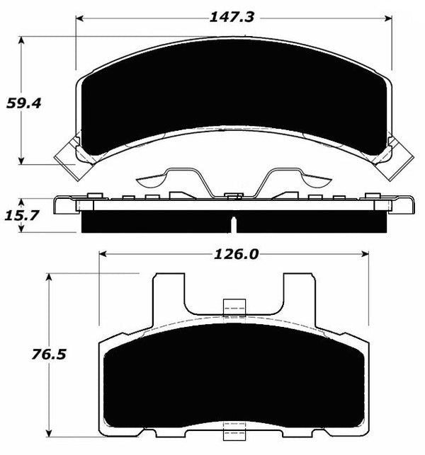Porterfield Brake Pads for 1991 CHEVROLET K1500 4WD 11" Rear Drum