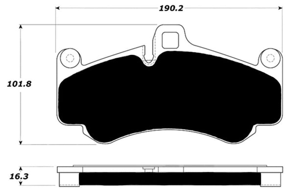 Porterfield Brake Pads for 2007 PORSCHE 911 GT3 w/Iron Discs