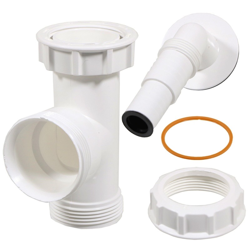Appliance Trap Adaptor 40mm 1 1/2″ Washing Machine Dishwasher Waste Pipe Tee Kit