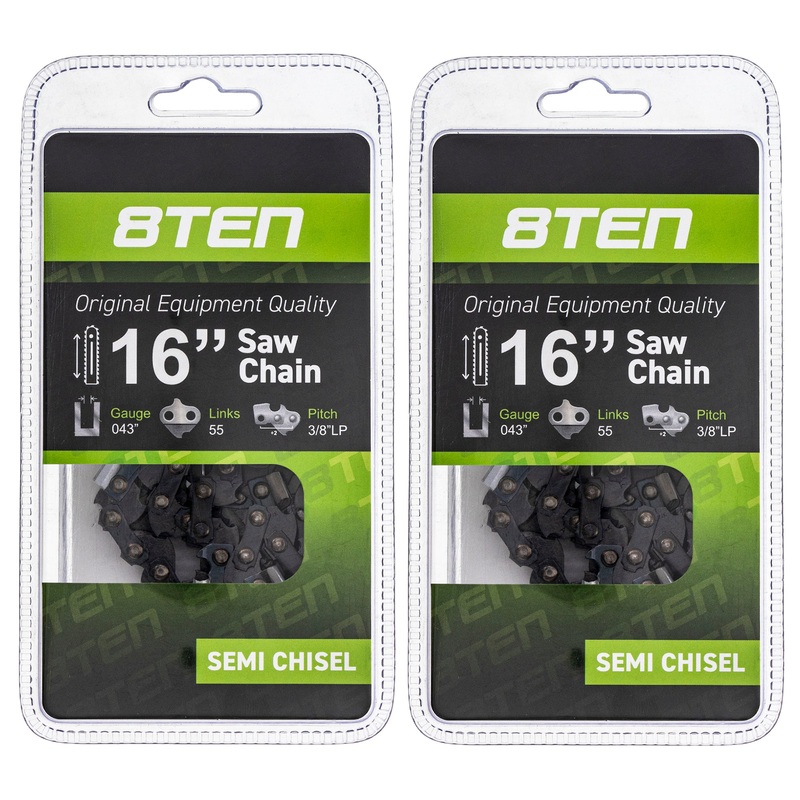 Chainsaw Chain 16 Inch .043 3/8 55DL For Carlton 36100050055 61PMM355E H3855 | 2-PACK