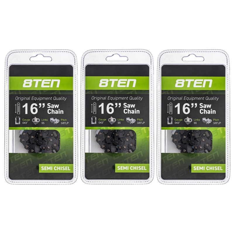 Chainsaw Chain 16 Inch .043 3/8 55DL For Carlton 36100050055 61PMM355E H3855 | 3-PACK