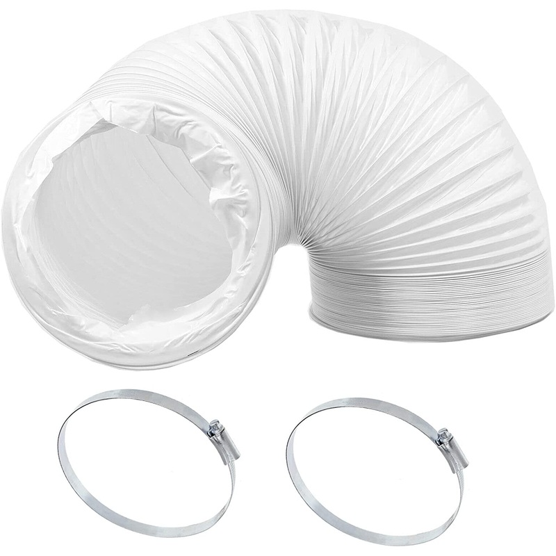 Duct Hose for Bush Air Con 6″ PVC Flexible Vent Pipe 152mm 3 Metre + Clips x 2