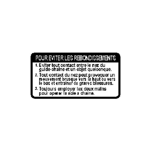 Echo OEM X505000460 - LABEL, CAUTION - Echo Original Part