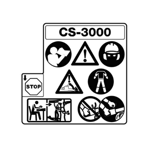 Echo OEM X524002100 - LABEL, CS-3000/CAUTION - Echo Original Part