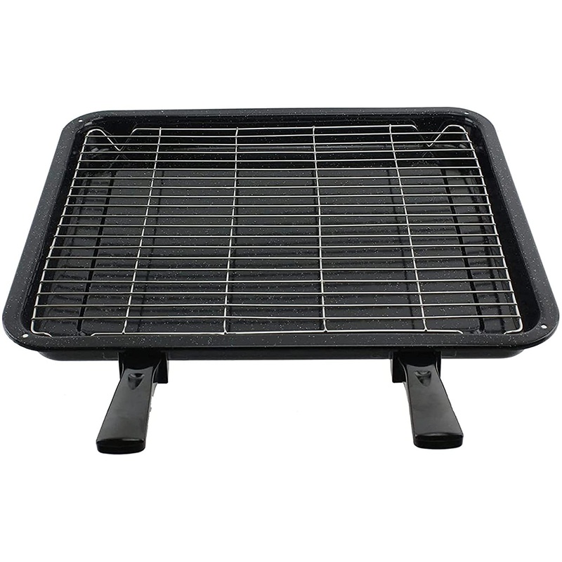Extra Large Enamel Grill Tray & Rack for HYGENA Oven Cooker (370 x 440mm)