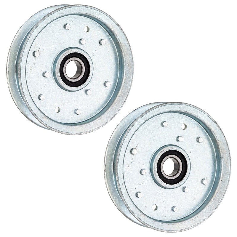 Flat Idler Pulley Set For Cub Cadet Troy-Bilt Columbia 756-05042 75605042 | 2-PACK