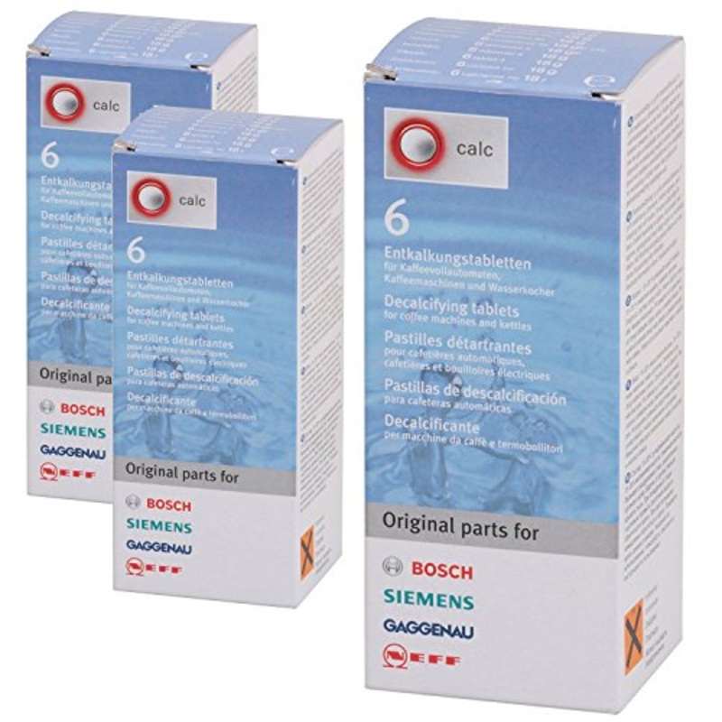 Genuine BOSCH Descaler Tablets for Krups Coffee Machine & Kettle (3x Packs of 6)