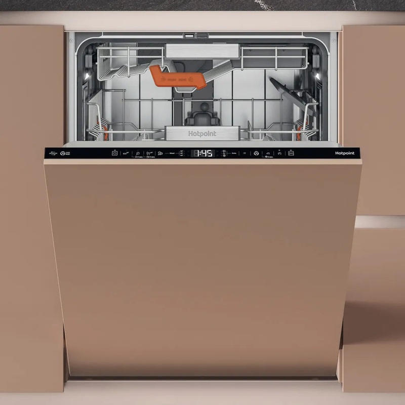 Hotpoint Hydroforce Integrated Full Size Dishwasher with Maxi Space Tub | H8IA115M4TUS UK