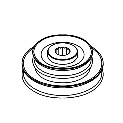 Hustler OEM 602664 DOUBLE PULLEY 5.43/4.00 OD Hustler Original Part