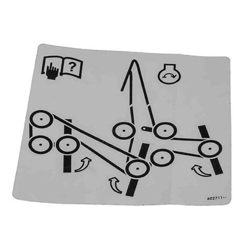 Hustler OEM 602711 BELT ROUTING DECAL DIESEL Z Hustler Original Part