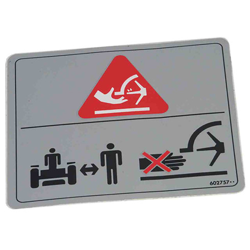 Hustler OEM 602757 BLOWER DANGER DECAL Hustler Original Part